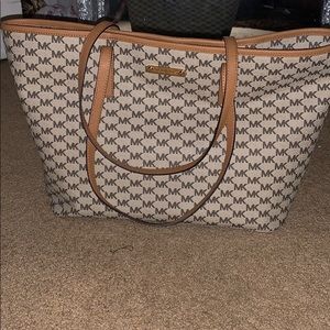 COPY - Michael Kors MK Logo Name Large Tote Bag